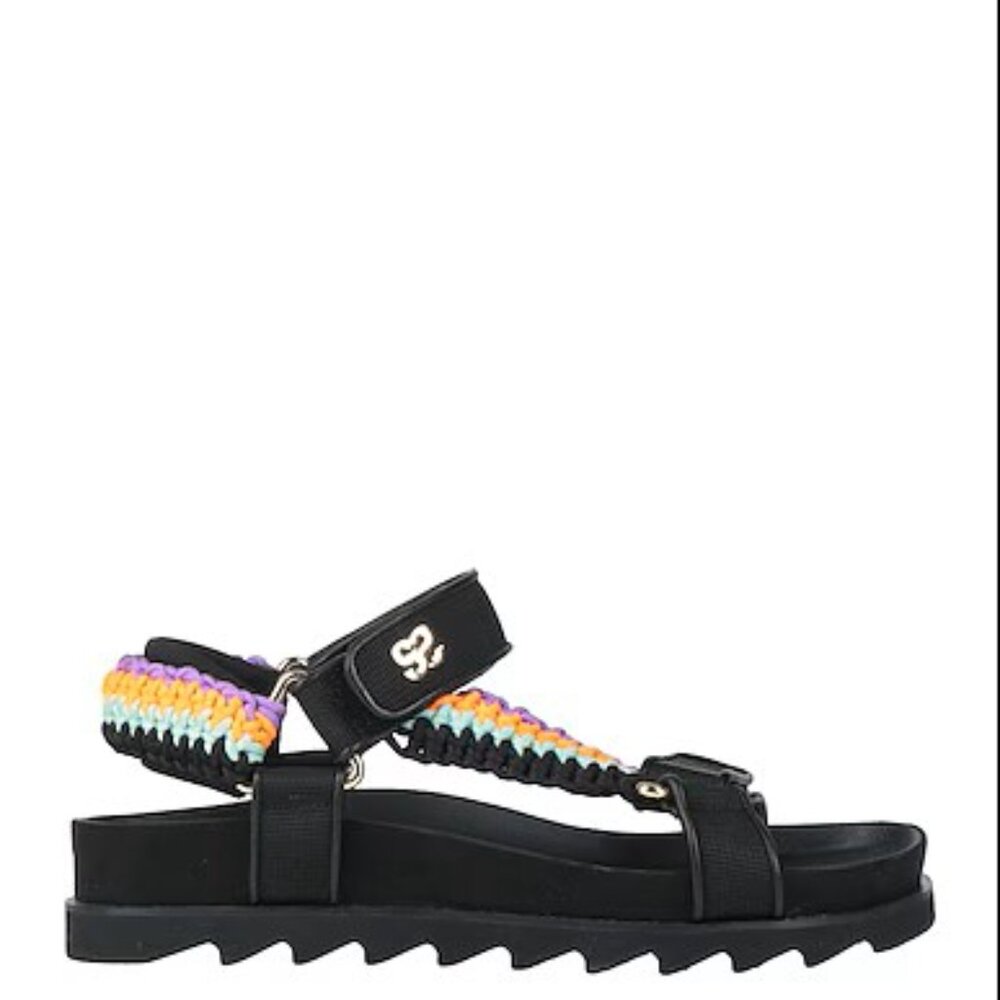 Sandro crochet-knit lug sandals